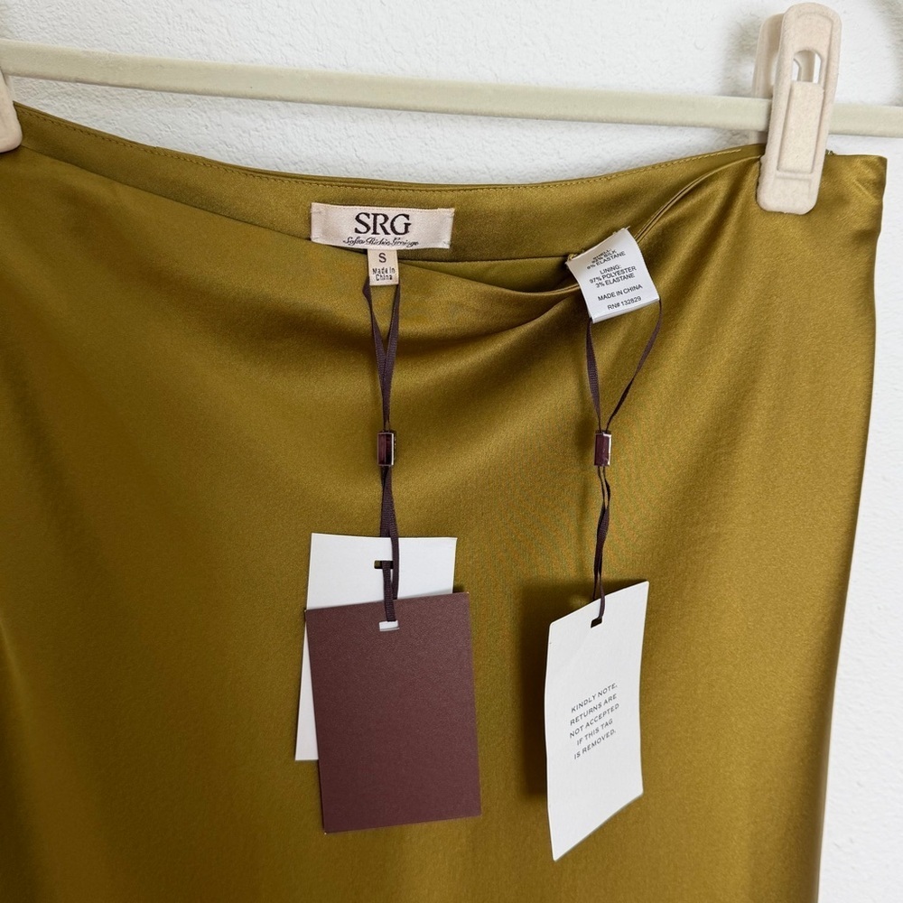 SRG Marion Silk Skirt in Chartreuse, size S, NWT - Picture 5 of 6